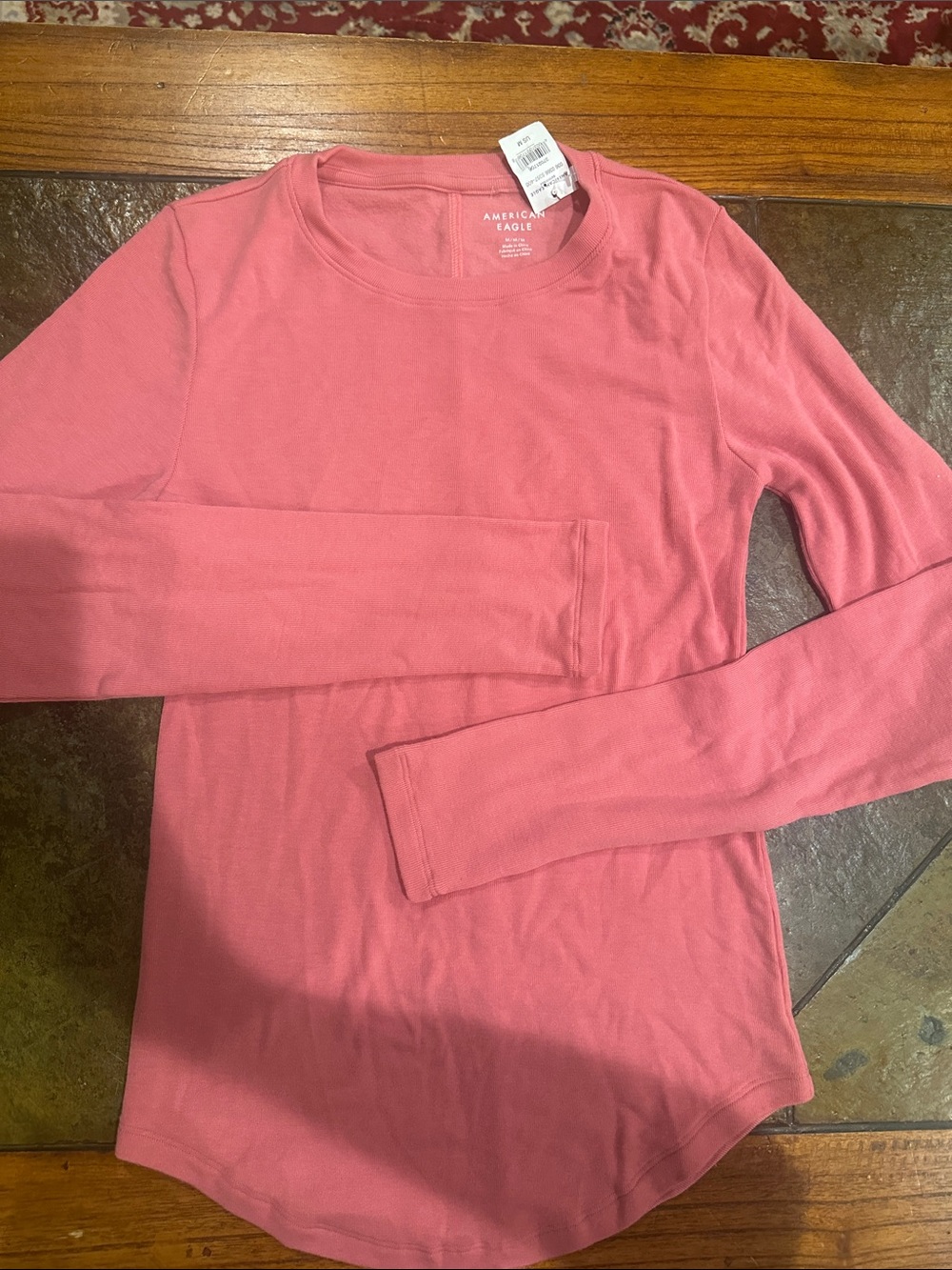 American Eagle Outfitters Pink Crew Neck Long Sleeve Sweater